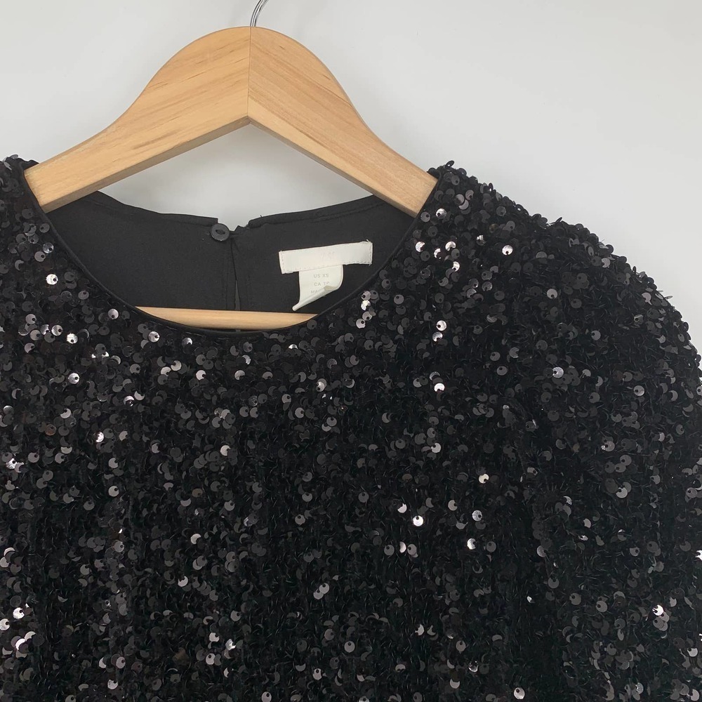 H&M Black Sequin Mini Dress - Picture 5 of 13